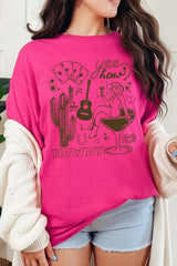 5000-E3097 Cowgirl Country Music Graphic Heavy Cotton Tee $9