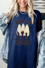 5000P-E3160 Letu2019s Go Ghouls Ghost Graphic Plus Heavy Cotton Tee $12.75