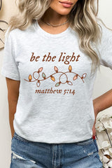 US3001P-E3214 Be the Light Christian Graphic Plus Tee $16