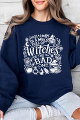 UL180P-E3139 In a World of Witches Graphic Plus Sweatshirt $25