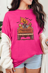 5000-E3150 Halloween Truck Dogs Graphic Heavy Cotton Tee $9