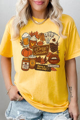 5000P-E3119 Retro Fall Collage Graphic Plus Heavy Cotton Tee $12.75