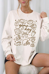 UL240P-E3081 Football Doodles Graphic Plus Long Sleeve Tee $17