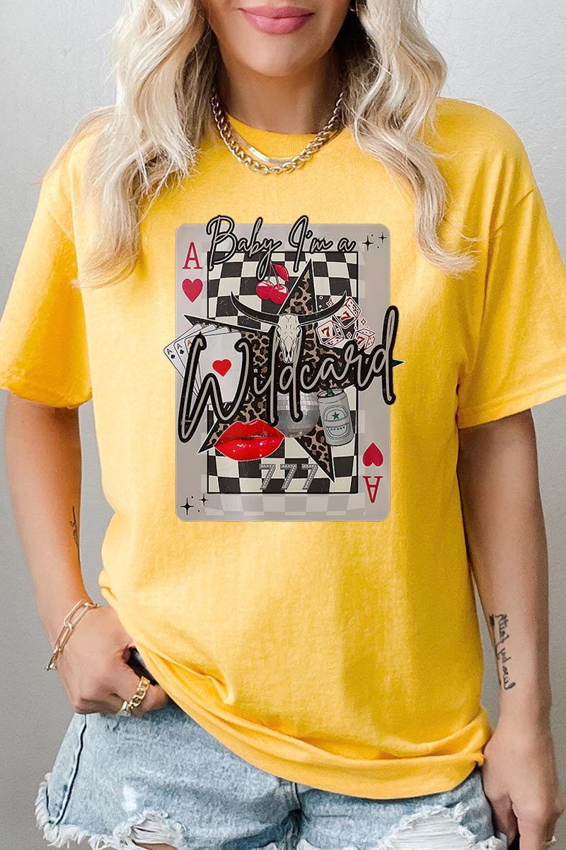 5000P-E3099 Retro Wildcard Graphic Plus Heavy Cotton Tee $12.75
