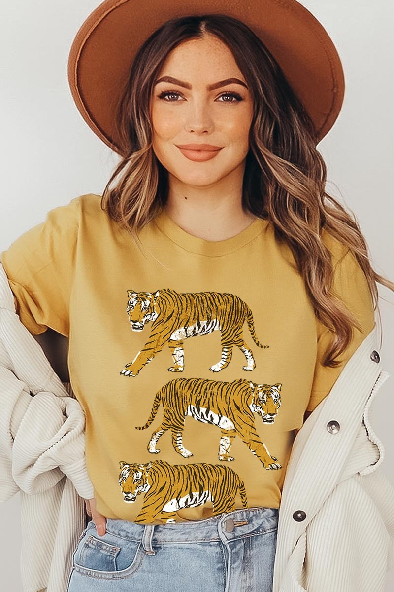 US3001P-E3104 Retro Tigers Graphic Plus Tee $16