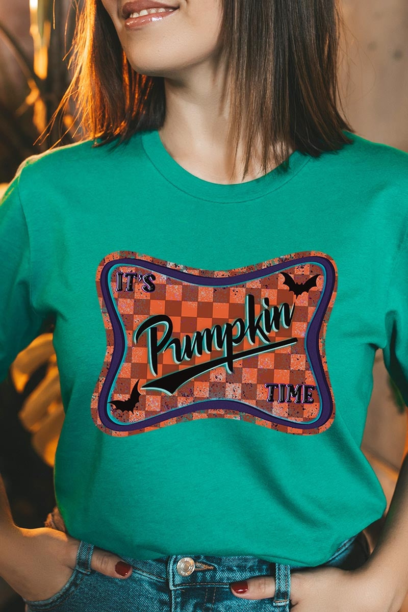 US3001P-E3144 Itu2019s pumpkin time Graphic Plus Tee $16