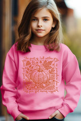 UL180B-E3112Z Fall Pumpkin Botanical Kids Graphic Sweatshirt $20