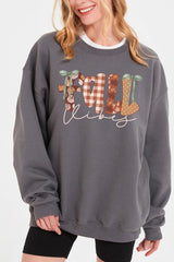 UL180-E3071 Fall Vibes Rustic Script Graphic Sweatshirt $20