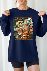UL240P-E3096 Vintage Western Collage Plus Long Sleeve Tee $17