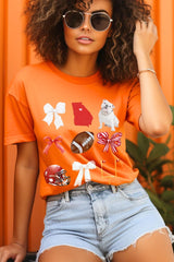 US3001-E3080 Georgia Football Graphic Tee $12.5