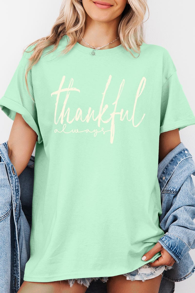 5000P-E3170 Thankful Graphic Plus Heavy Cotton Tee $12.75