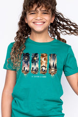 US3001Y-E3204Z Savior Is Born Nativity Kids Graphic Tee $11