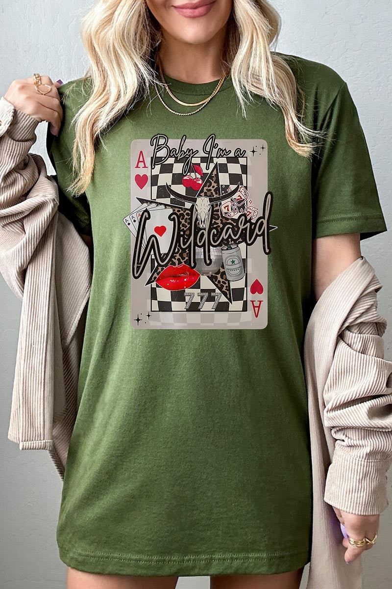 US3001P-E3099 Retro Wildcard Graphic Plus Tee $16