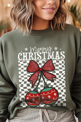 UL180P-E3196 Cherry Ornament Christmas Graphic Plus Sweatshirt $25