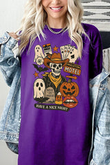5000-E3107 Spooky Western Skeleton Graphic Heavy Cotton Tee $9