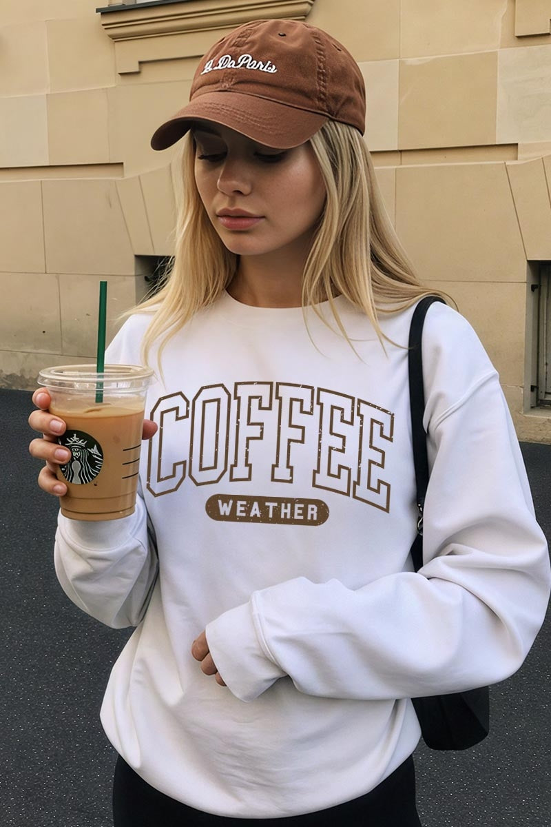 UL180-E3207 Coffee Weather Graphic Sweatshirt $20