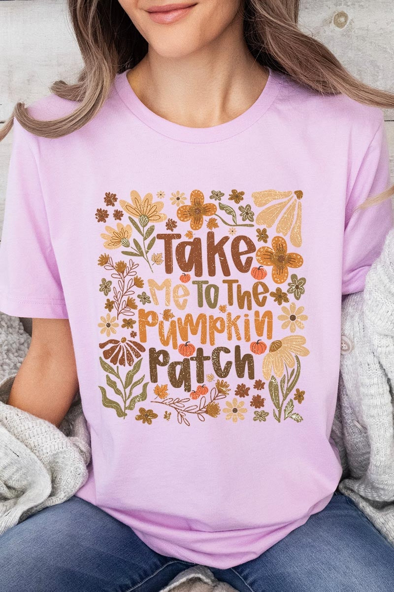 US3001P-E3136 Take Me To The Pumpkin Patch Graphic Plus Tee $16
