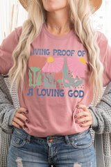 US3001P-E3066 Living Proof of a Loving God Graphic Plus Tee $16