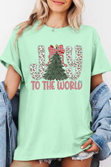 5000-E3213 Joy to the World Graphic Heavy Cotton Tee $9