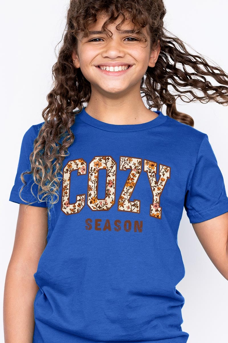 US3001Y-E3082Z Cozy Season Kids Graphic Tee $11