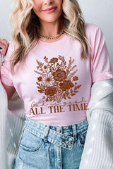 US3001-E3116 God Is Good Floral Graphic Tee $12.5