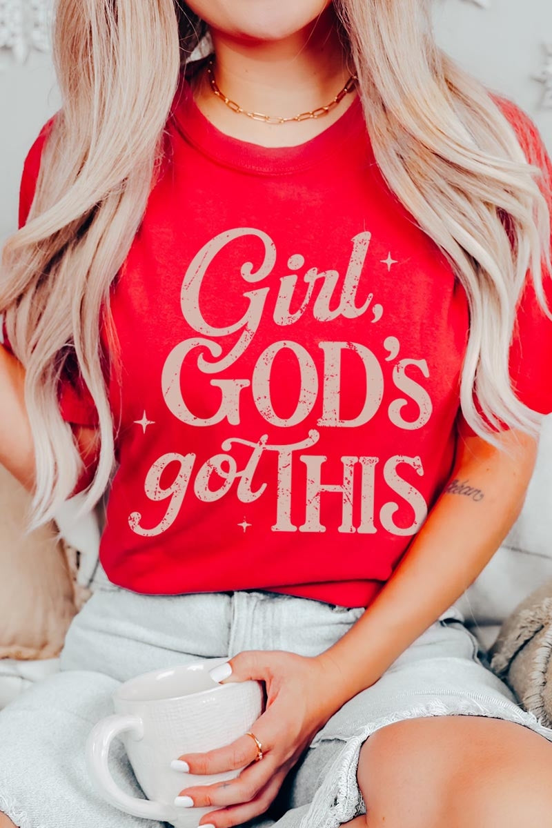 US3001P-E3102 Girl, Godu2019s Got This Graphic Plus Tee $16