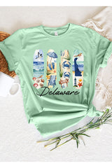US3001P-E3061DE Delaware State Brushstroke Graphic Plus Tee $16