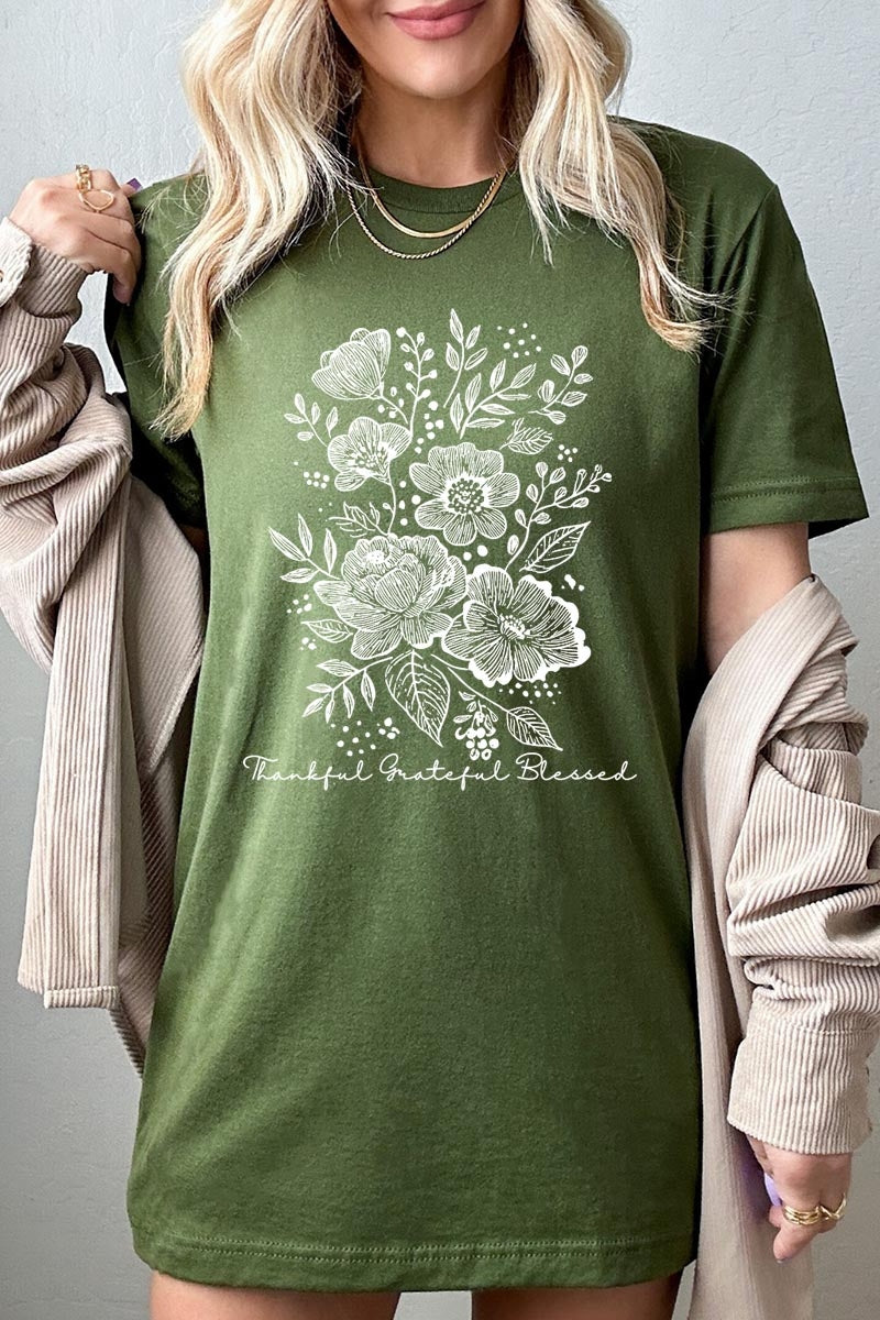 US3001P-E3155 Neutral Thanksgiving Graphic Plus Tee $16