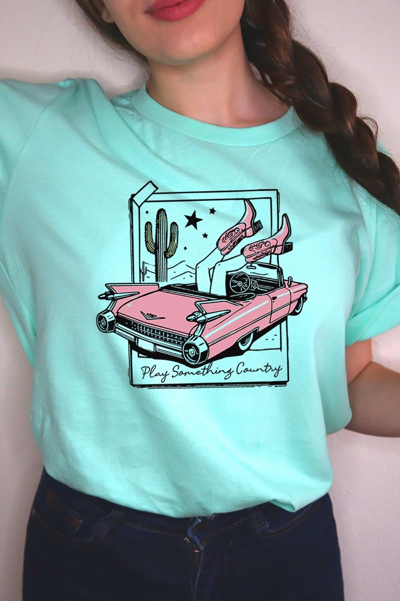 US3001P-E3098 Play Something Country Graphic Plus Tee $16