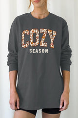 UL240P-E3082 Cozy Season Graphic Plus Long Sleeve Tee $17