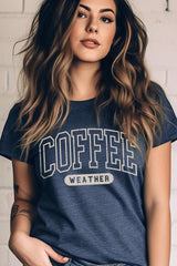 US3001-E3207 Coffee Weather Graphic Tee $12.5