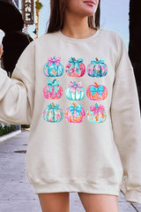 UL180-E3137 Coquette Pumpkin Graphic Sweatshirt $20