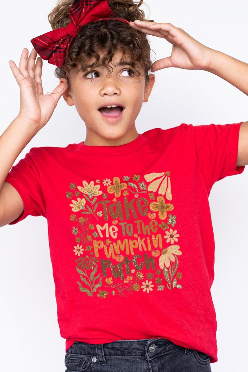 US3001Y-E3136Z Take Me To The Pumpkin Patch Kids Graphic Tee $11