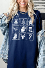 5000-E3215 Christmas Icons Graphic Heavy Cotton Tee $9