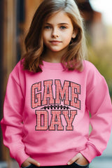 UL180B-E3126Z Red Gingham Game Day Kids Graphic Sweatshirt $20