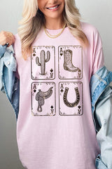 5000P-E3094 Western Cowgirl Card Graphic Plus Heavy Cotton Tee $12.75