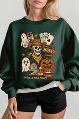 UL180P-E3107 Spooky Western Skeleton Graphic Plus Sweatshirt $25