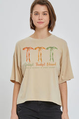 CTS-E3111 Grateful Thankful Blessed Graphic Relaxed Crop Top $11