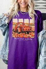 5000P-E3172 Harvest Is Plenty Graphic Plus Heavy Cotton Tee $12.75