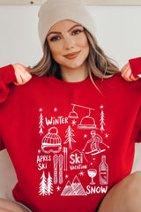 UL180-E3188 Ski Doodle Graphic Sweatshirt $20