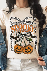 US3001P-E3085 Pumpkin Cherries Graphic Plus Tee $16