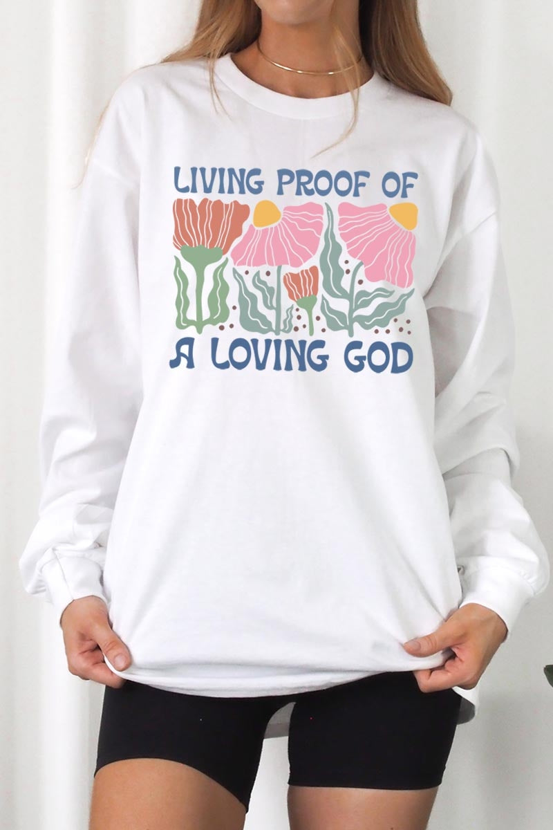 UL240P-E3066 Living Proof of a Loving God Plus Long Sleeve Tee $17