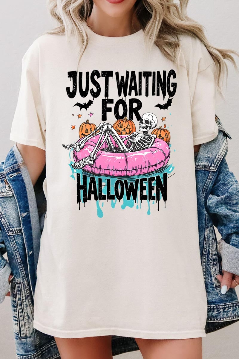 5000-E3138 Just Waiting For Halloween Heavy Cotton Tee $9