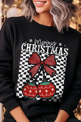 UL180P-E3196 Cherry Ornament Christmas Graphic Plus Sweatshirt $25