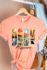 US3001-E3061MO Missouri State Brushstroke Graphic Tee $12.5