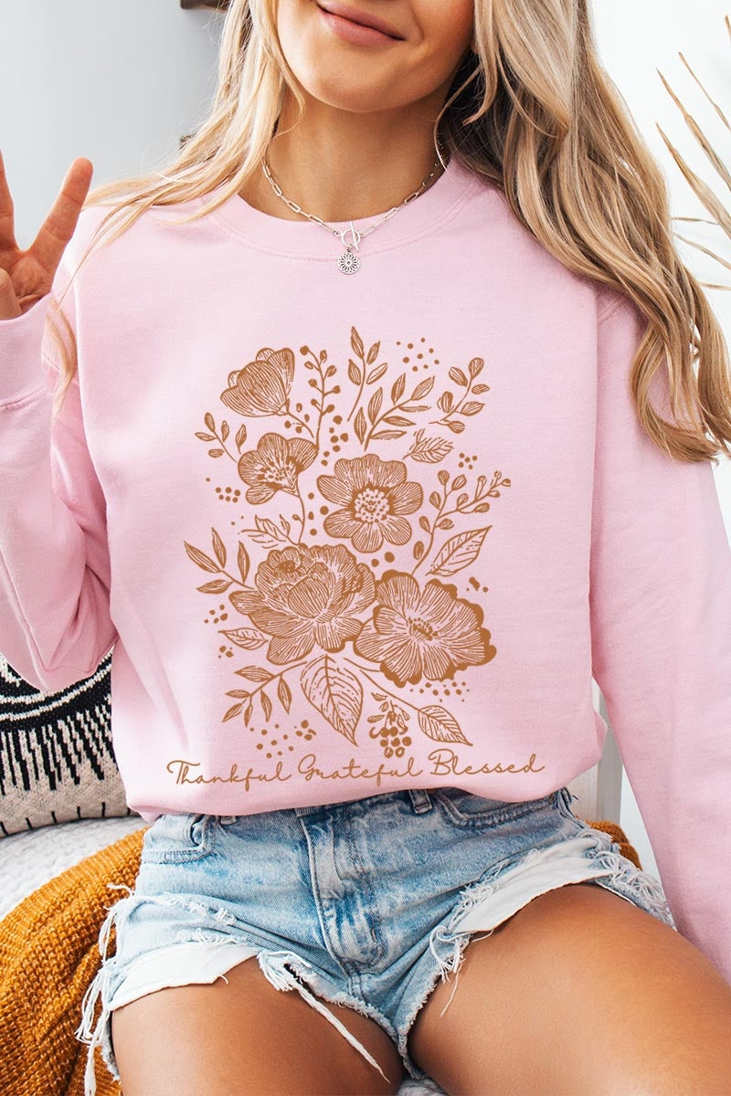 UL180-E3155 Neutral Thanksgiving Graphic Sweatshirt $20
