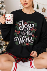 UL180-E3221 Joy to the World Christmas Graphic Sweatshirt $20