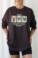 UL240-E3192 Deer & Duck Hunting Season Graphic Long Sleeve Tee $13.75