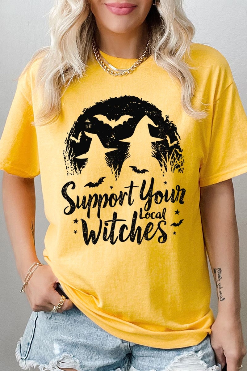 5000-E3161 Local Witches Halloween Graphic Heavy Cotton Tee $9