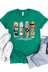 US3001P-E3061TN Tennessee State Brushstroke Graphic Plus Tee $16
